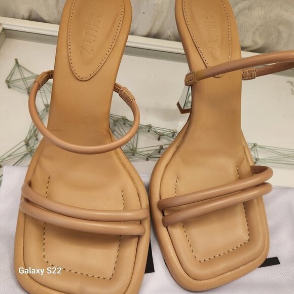 SCHUTZ Agatha Open Toe High Heel Sandals Women's - Honey Beige. Various - Picture 10 of 14